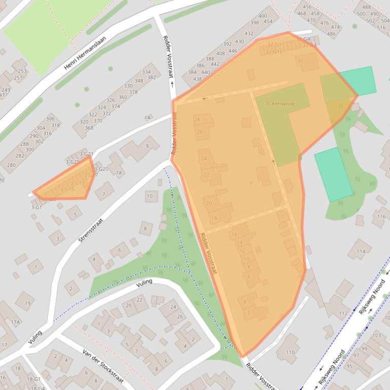Kaart van postcodegebied 6162AX.