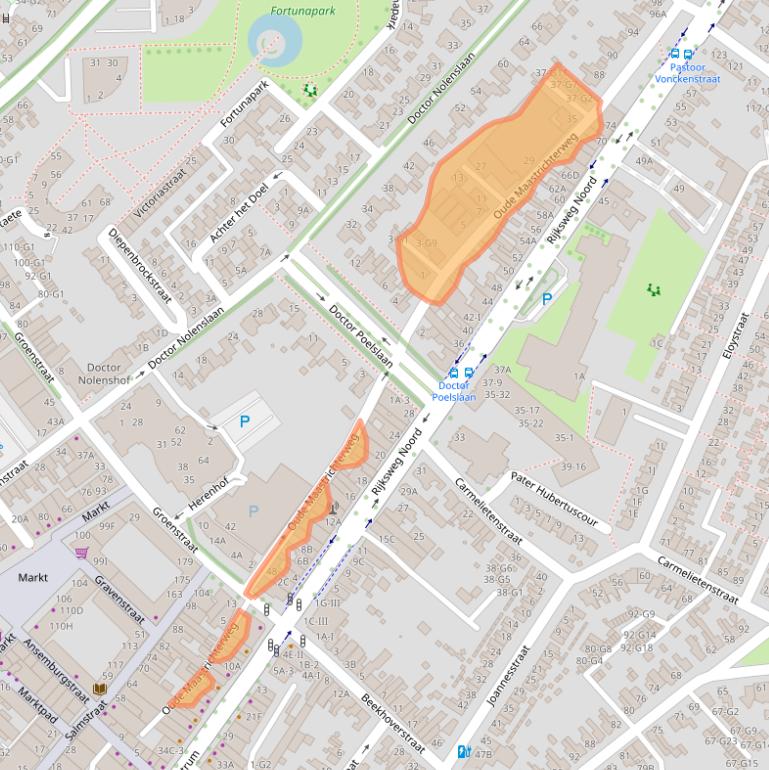 Kaart van postcodegebied 6162BD.