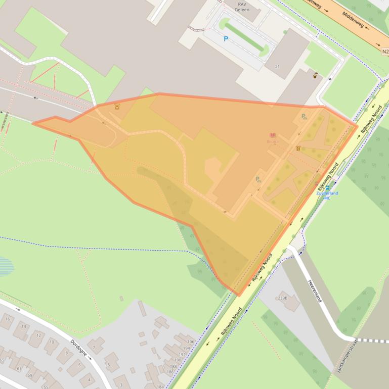 Kaart van postcodegebied 6162BG.