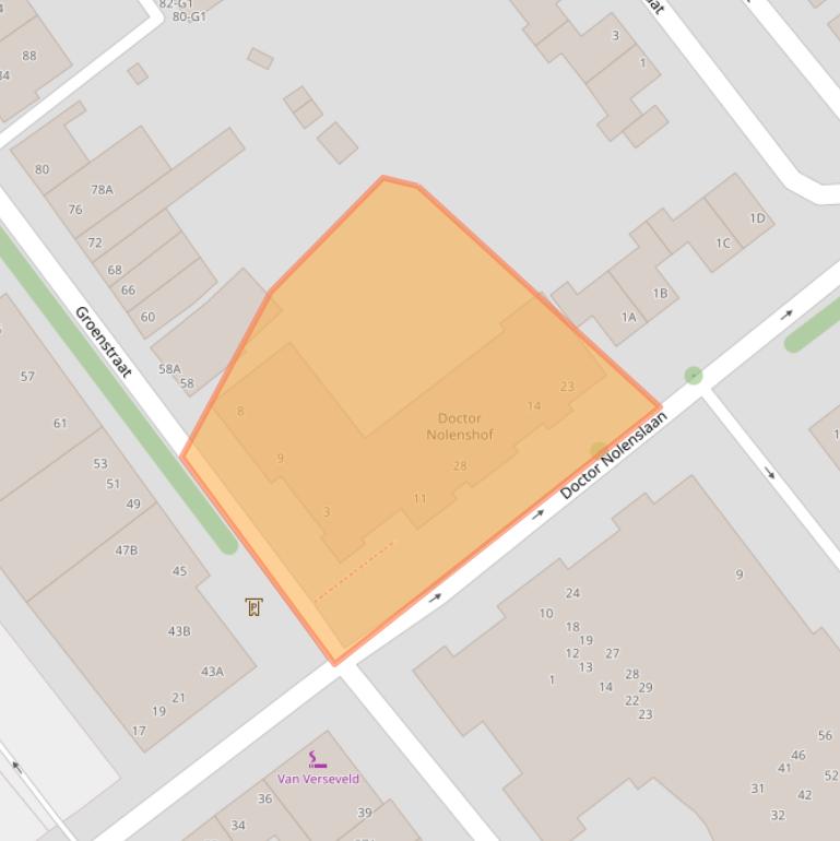 Kaart van postcodegebied 6162EC.