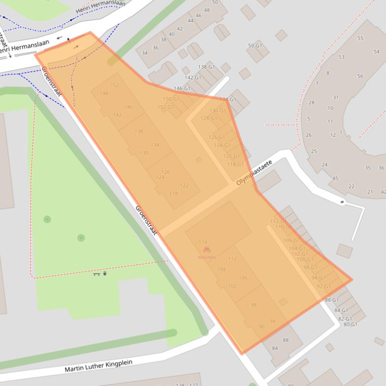 Kaart van postcodegebied 6162ES.