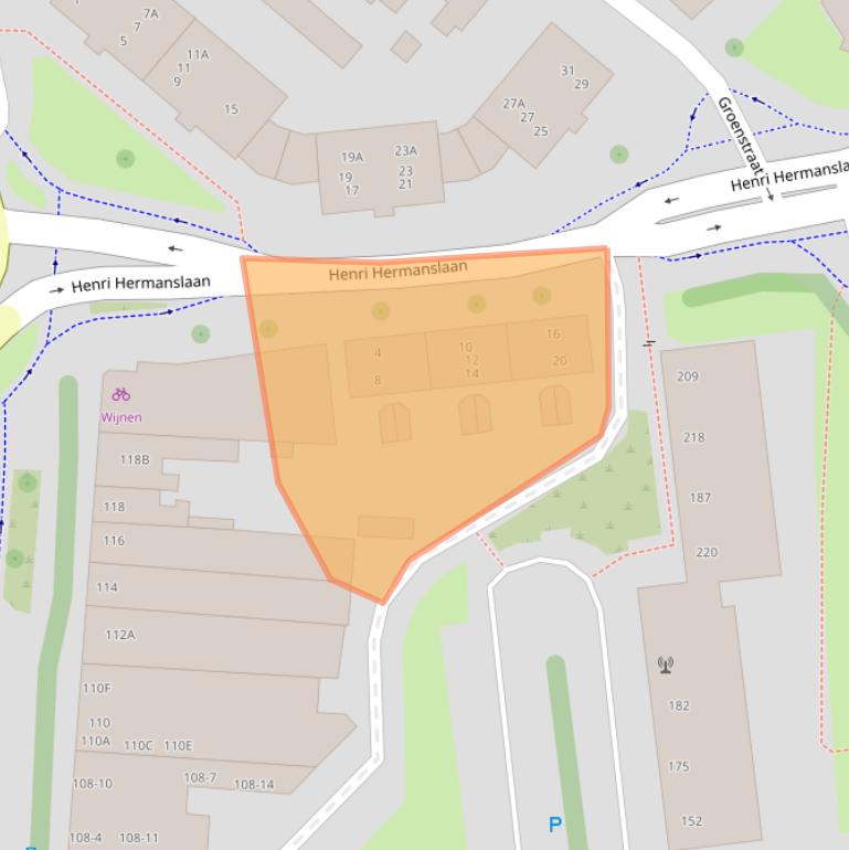 Kaart van postcodegebied 6162GG.