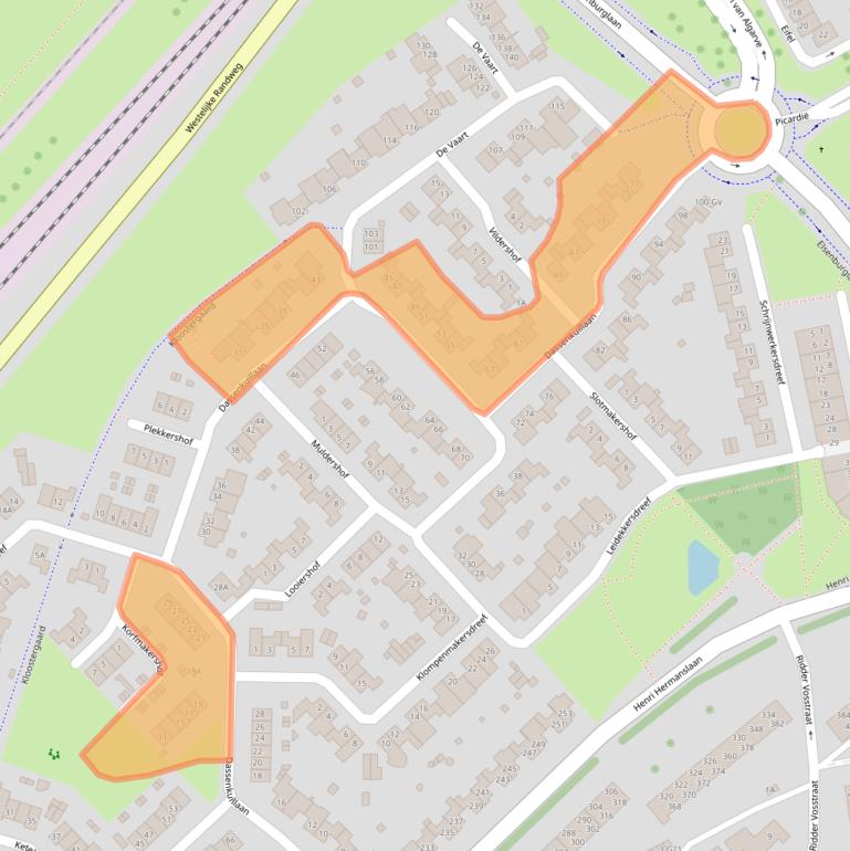 Kaart van postcodegebied 6162JH.