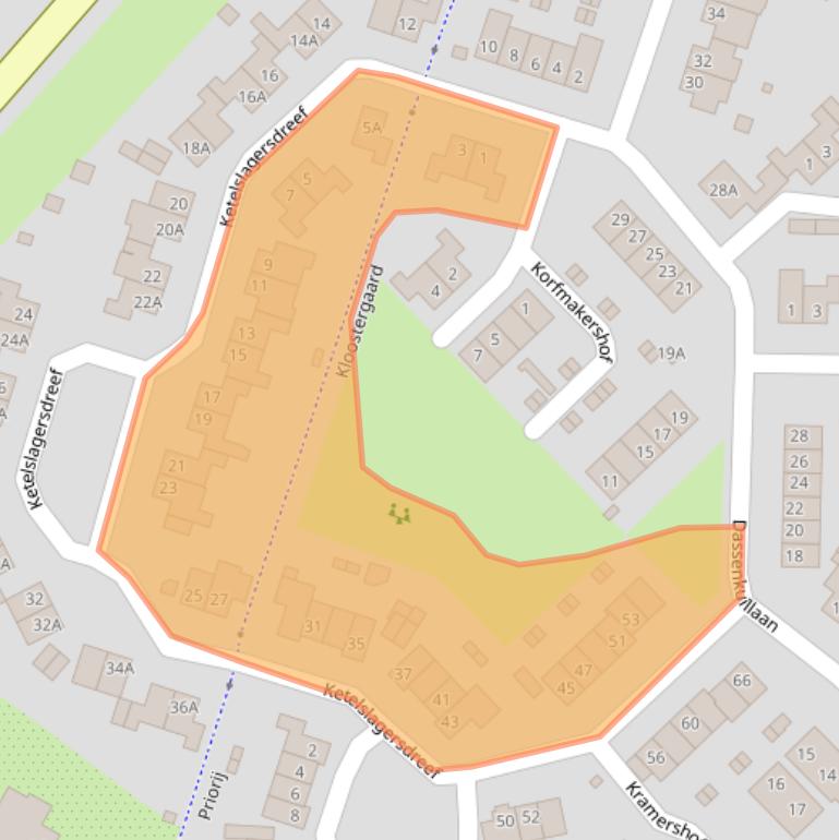 Kaart van postcodegebied 6162JV.