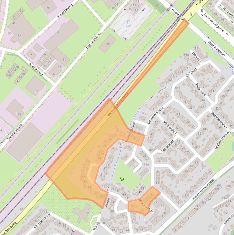 Kaart van postcodegebied 6162JW.