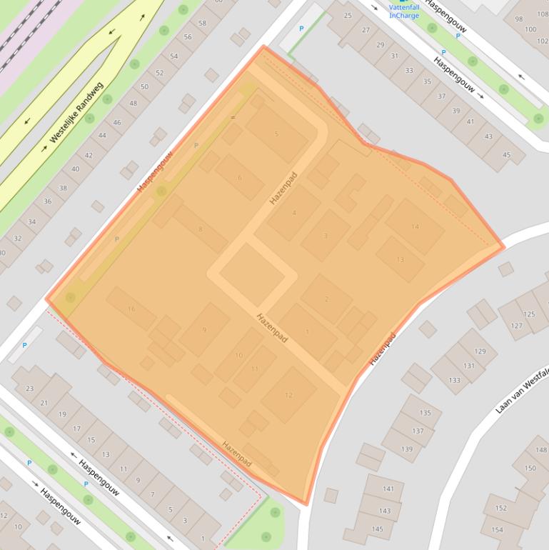 Kaart van postcodegebied 6162KA.