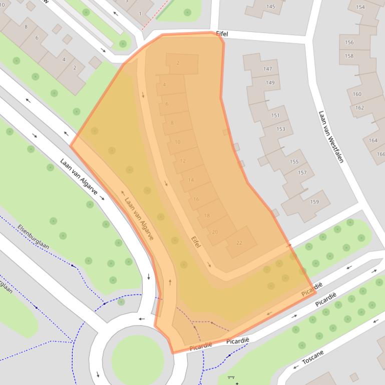 Kaart van postcodegebied 6162KC.