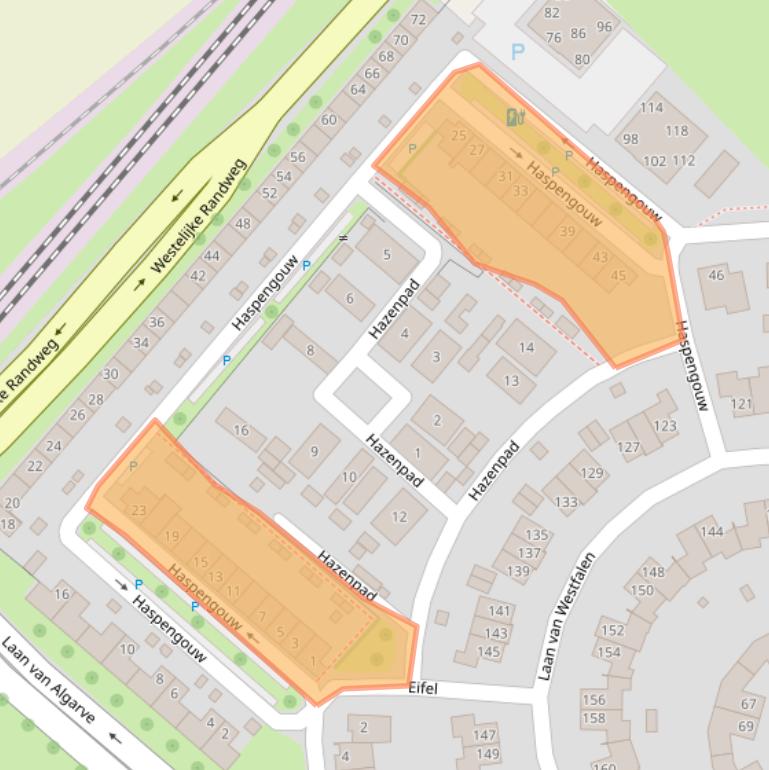 Kaart van postcodegebied 6162KE.