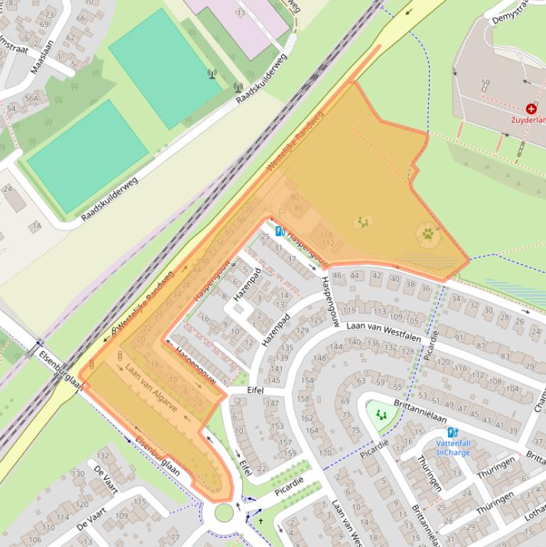 Kaart van postcodegebied 6162KG.