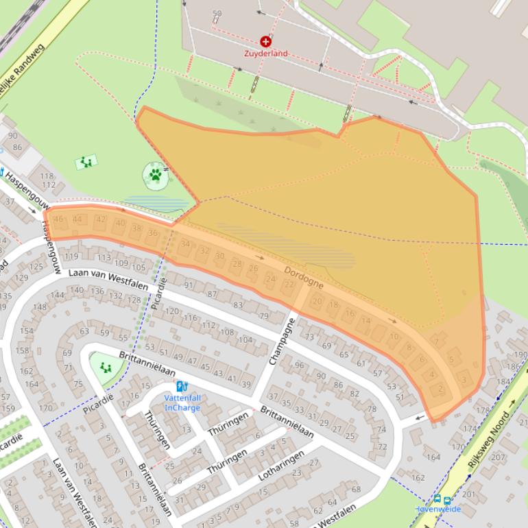 Kaart van postcodegebied 6162KN.