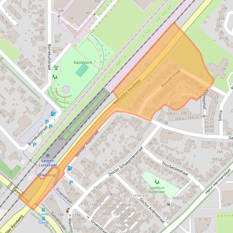 Kaart van postcodegebied 6162XC.