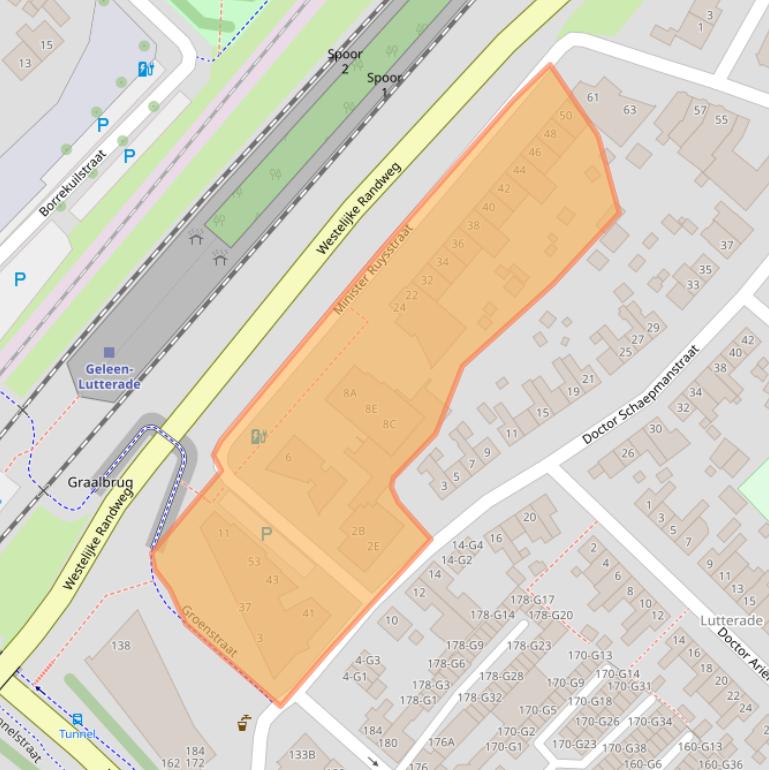 Kaart van postcodegebied 6162XK.