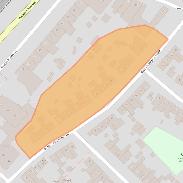 Kaart van postcodegebied 6162XL.