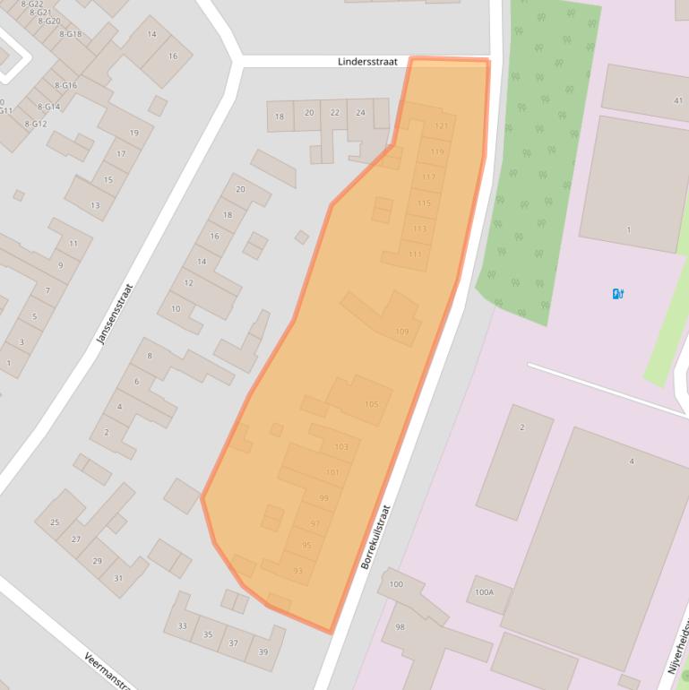 Kaart van postcodegebied 6163AC.