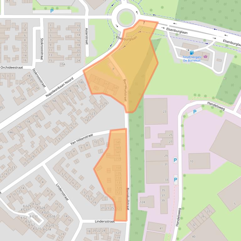 Kaart van postcodegebied 6163AD.