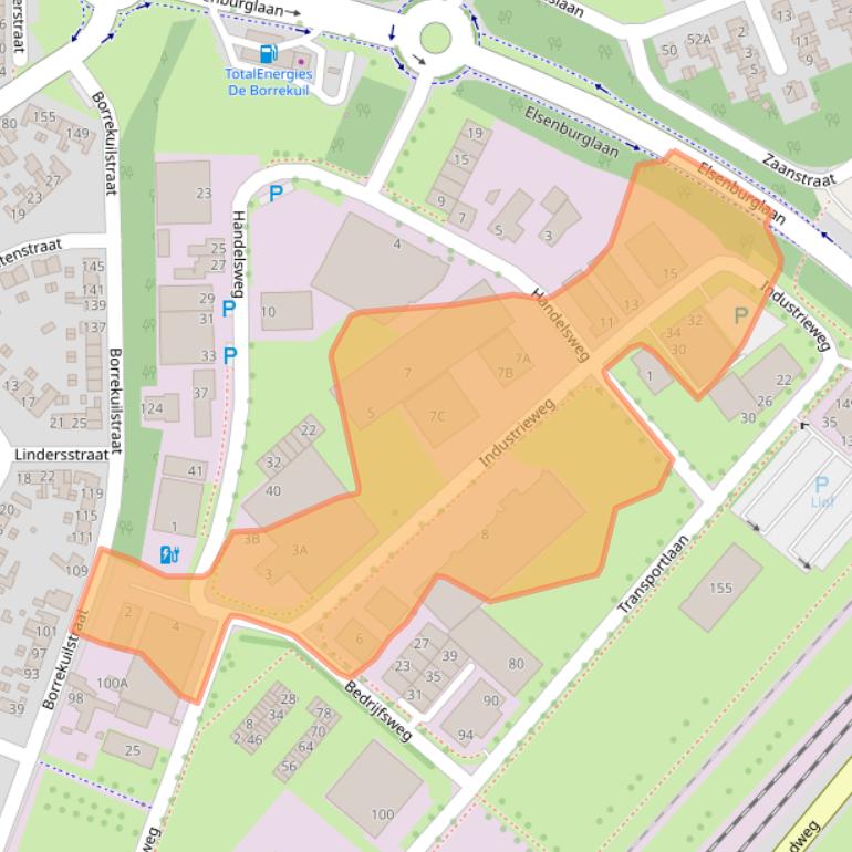 Kaart van postcodegebied 6163AH.