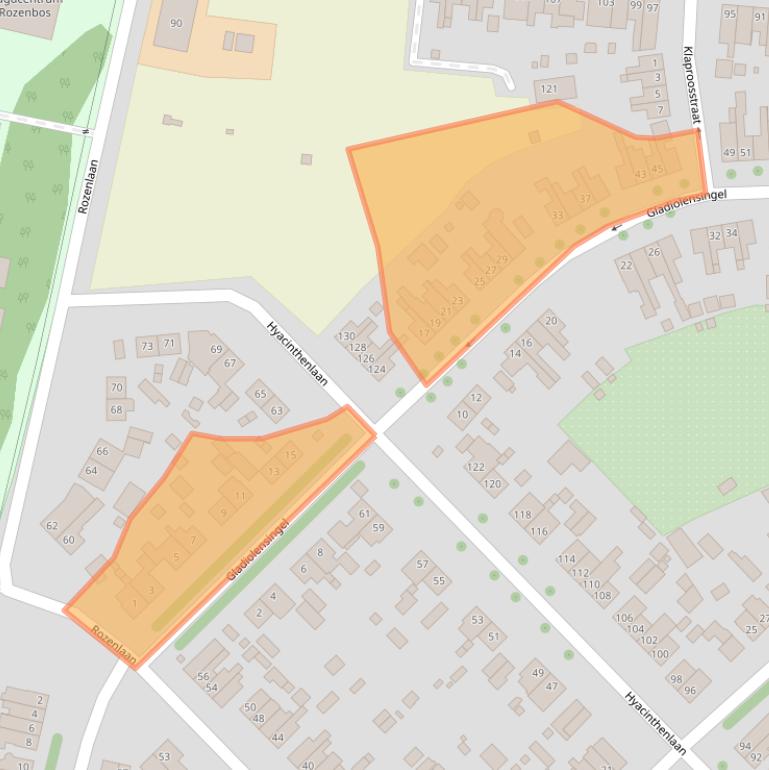 Kaart van postcodegebied 6163AR.