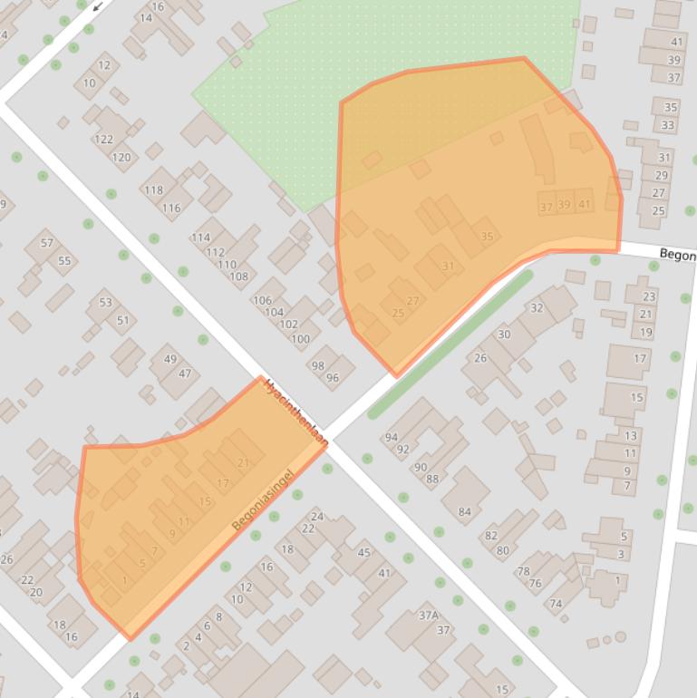 Kaart van postcodegebied 6163BA.