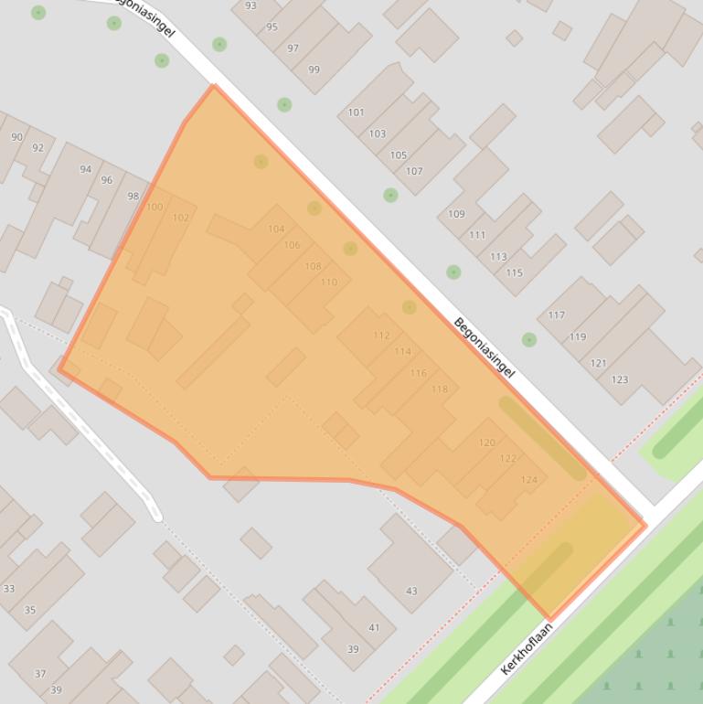 Kaart van postcodegebied 6163BG.