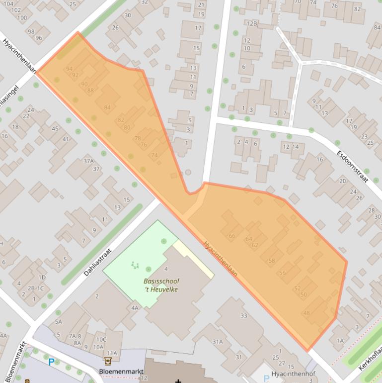 Kaart van postcodegebied 6163BL.