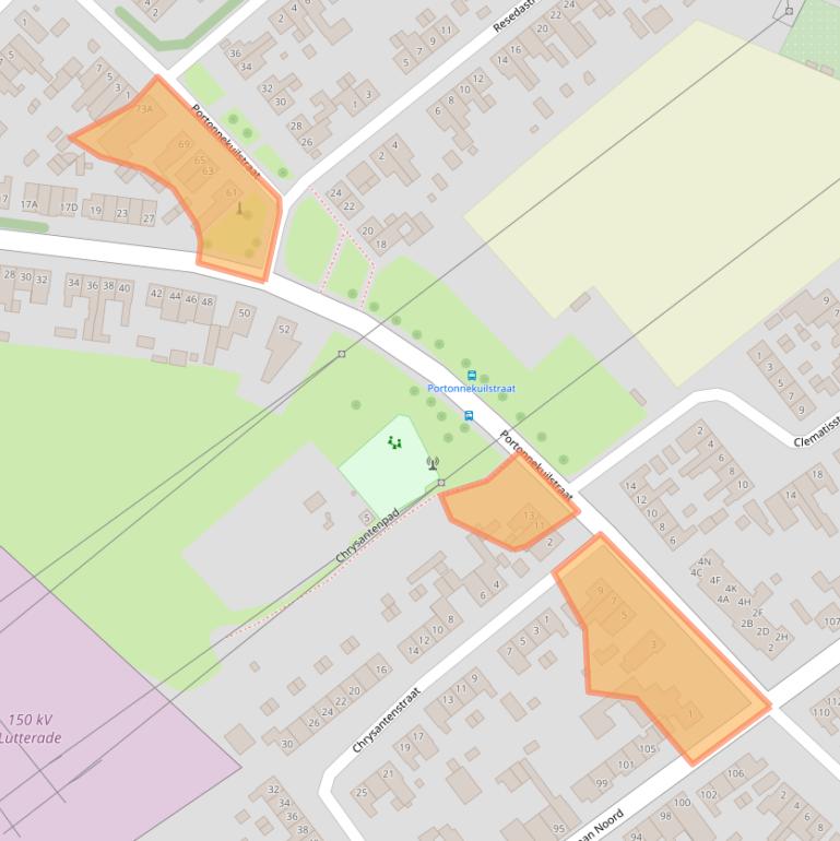 Kaart van postcodegebied 6163BN.