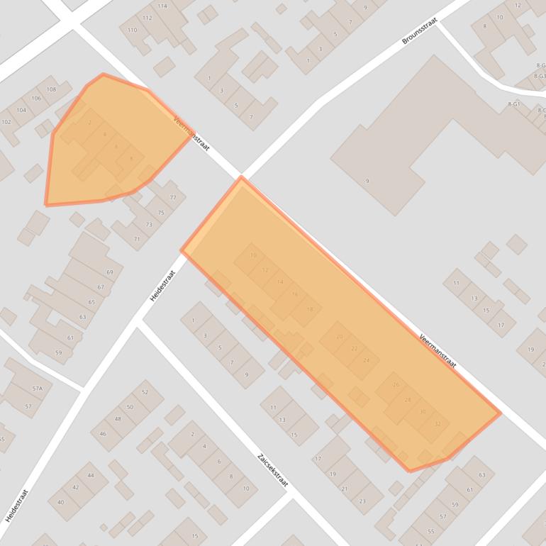 Kaart van postcodegebied 6163BS.