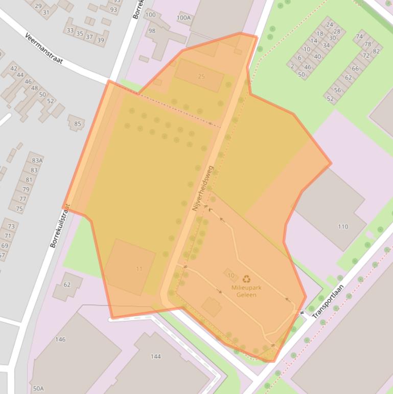 Kaart van postcodegebied 6163BZ.