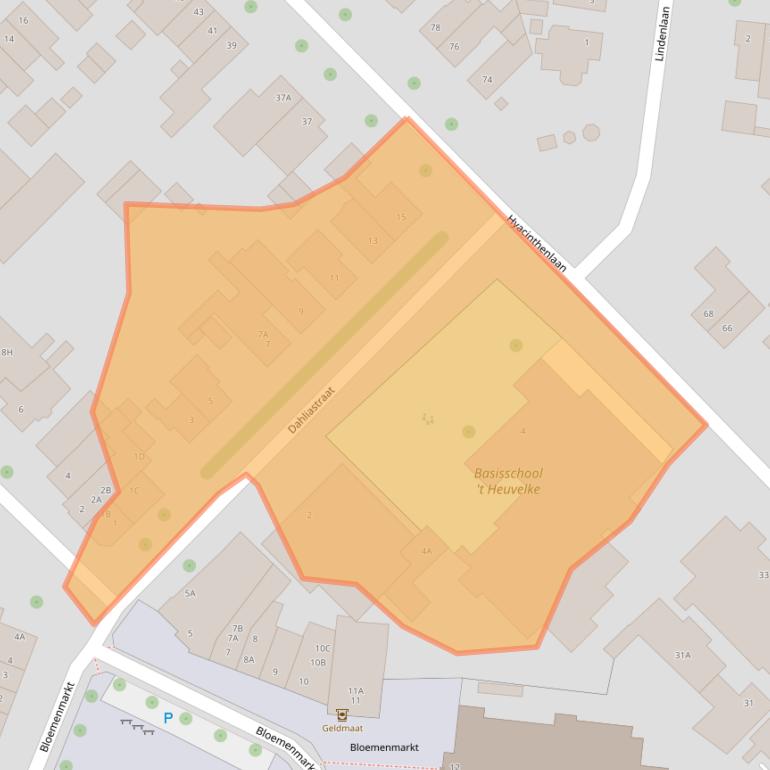 Kaart van postcodegebied 6163CH.