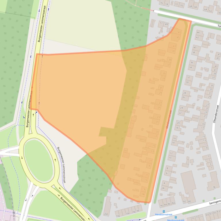 Kaart van postcodegebied 6163EM.