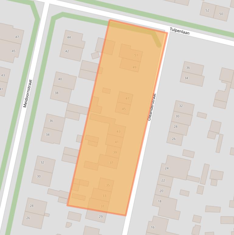Kaart van postcodegebied 6163ER.
