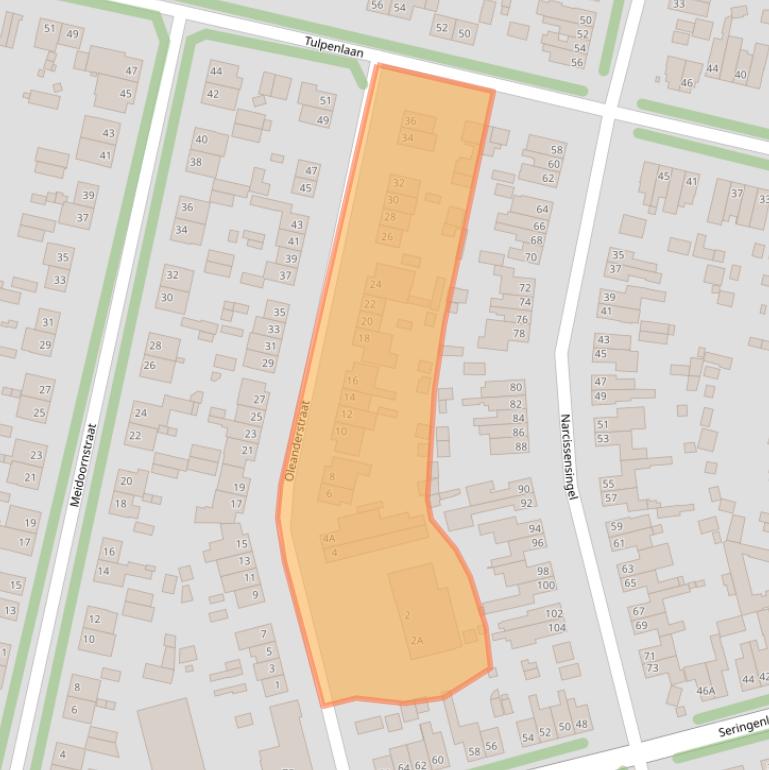 Kaart van postcodegebied 6163ES.