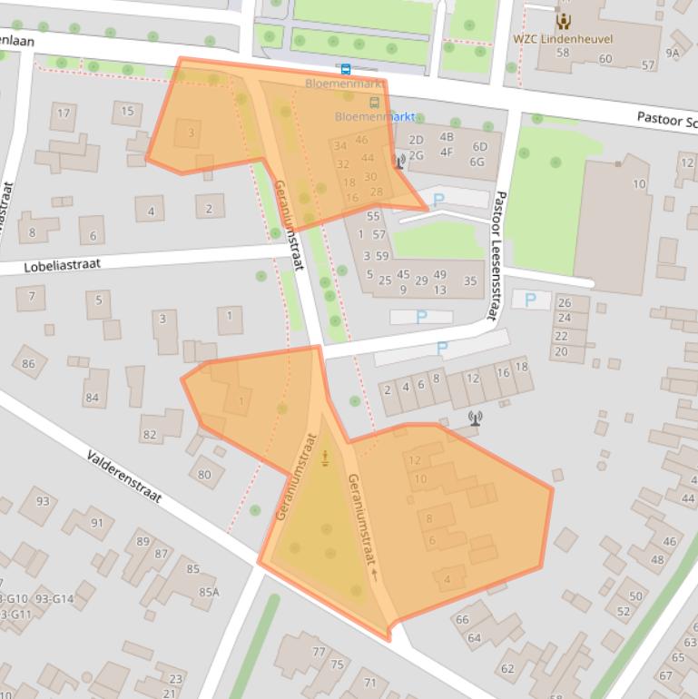 Kaart van postcodegebied 6163GB.