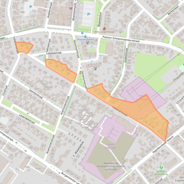 Kaart van postcodegebied 6163GG.