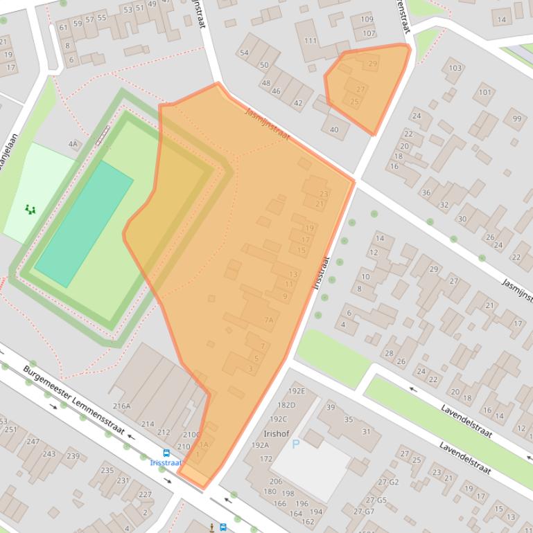 Kaart van postcodegebied 6163GH.