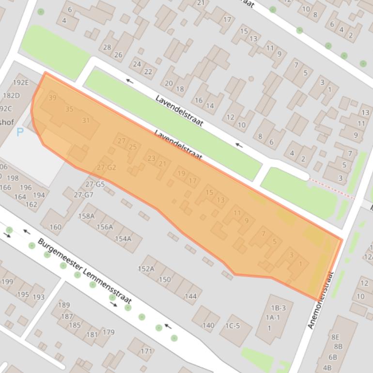 Kaart van postcodegebied 6163GK.