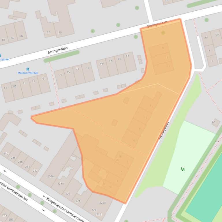 Kaart van postcodegebied 6163GR.