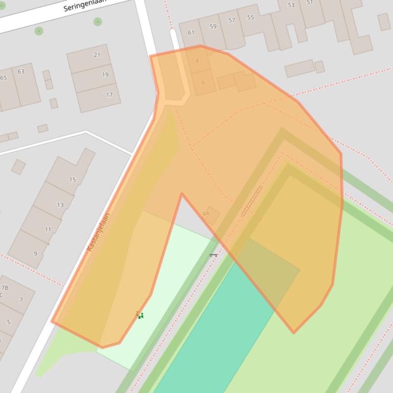 Kaart van postcodegebied 6163GS.