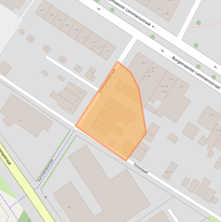 Kaart van postcodegebied 6163GV.