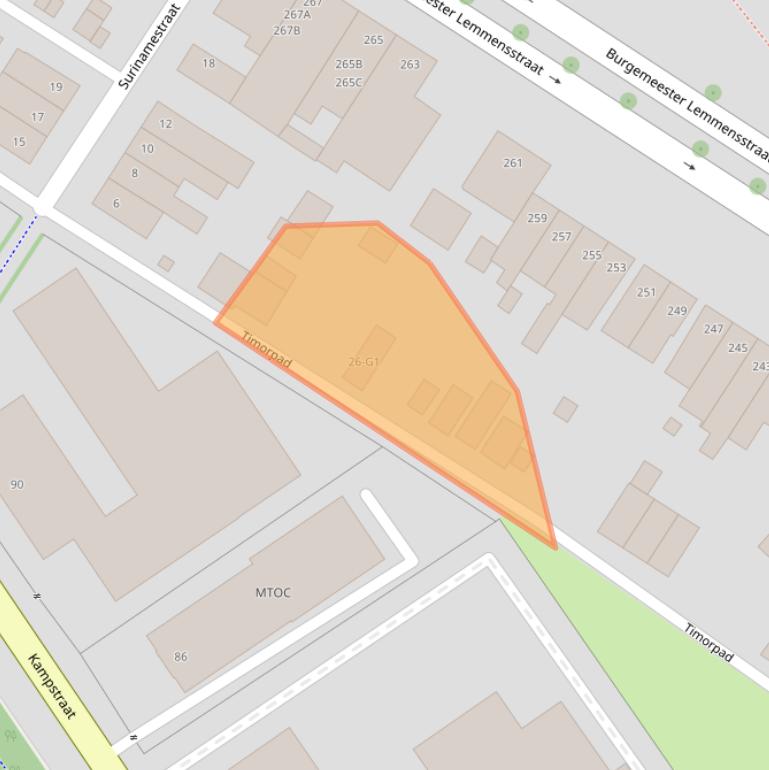 Kaart van postcodegebied 6163GW.