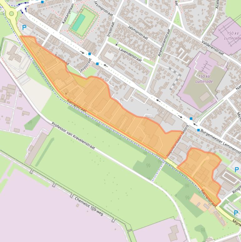 Kaart van postcodegebied 6163HG.