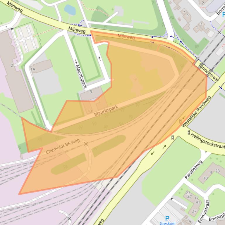 Kaart van postcodegebied 6163HN.