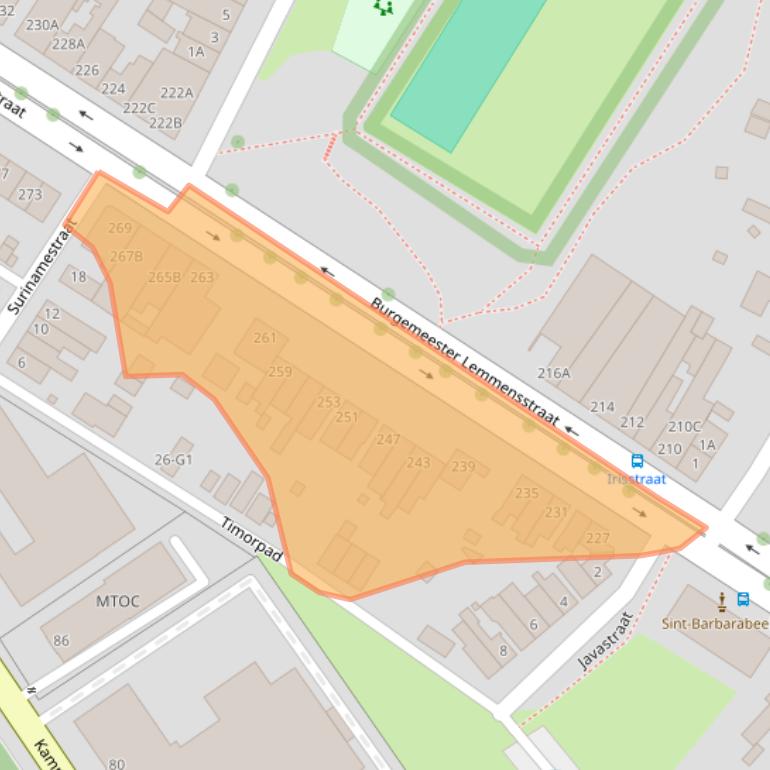 Kaart van postcodegebied 6163JH.