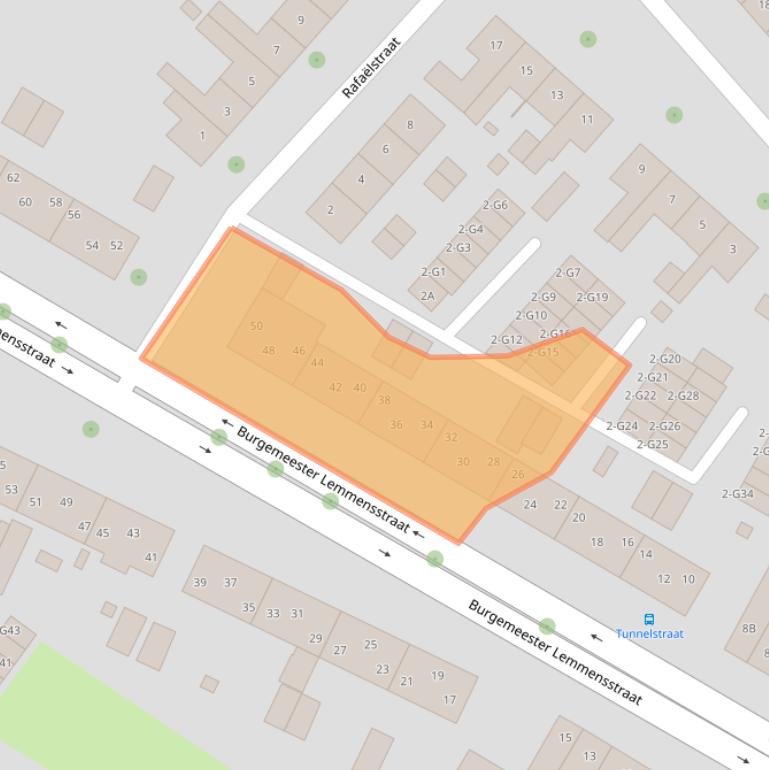 Kaart van postcodegebied 6163JM.