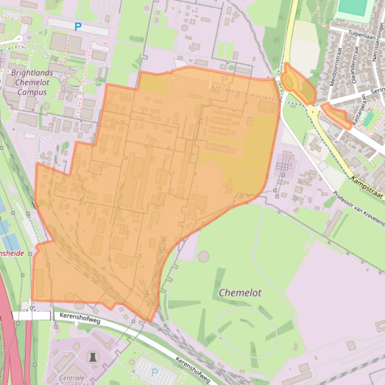 Kaart van postcodegebied 6163JT.