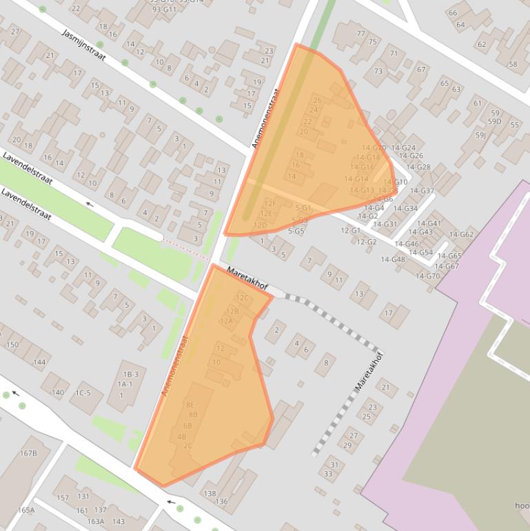 Kaart van postcodegebied 6163JW.