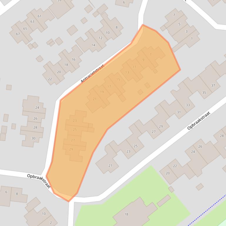 Kaart van postcodegebied 6163LP.