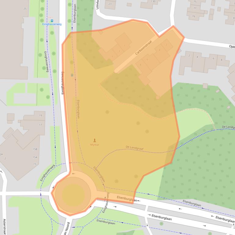 Kaart van postcodegebied 6163LS.