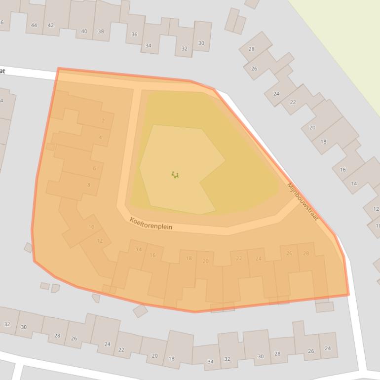Kaart van postcodegebied 6163LX.
