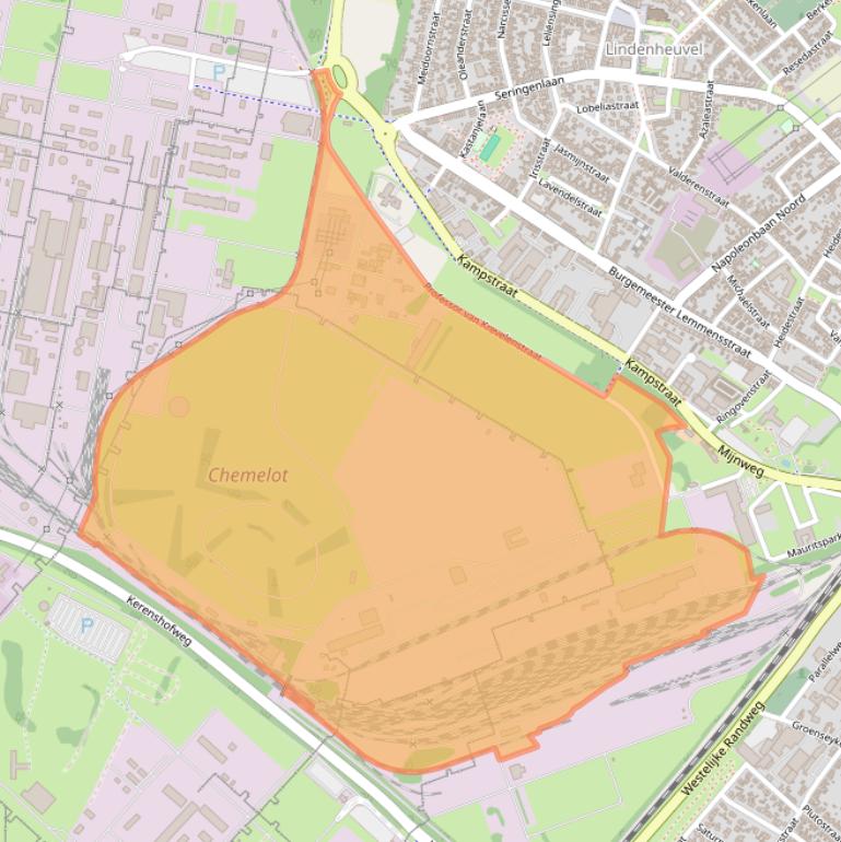 Kaart van postcodegebied 6163SC.