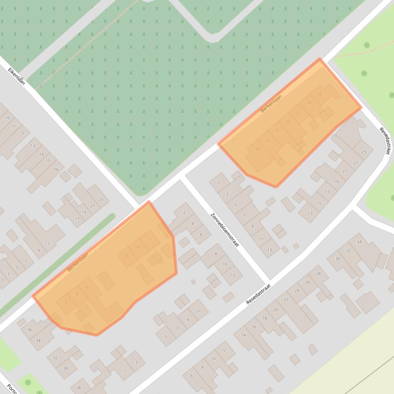 Kaart van postcodegebied 6163TL.